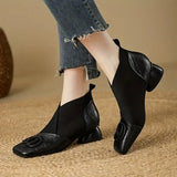 Women's Square Toe Ankle Boots