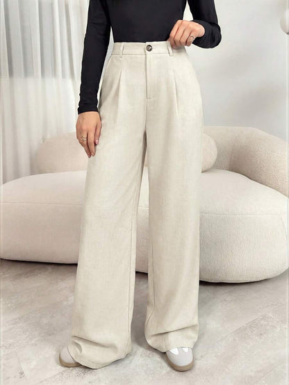 Women's Pleated Wide Leg Trousers