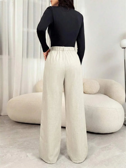 Women's Pleated Wide Leg Trousers