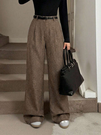 Women's Pleated Wide Leg Trousers