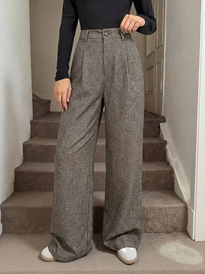 Women's Pleated Wide Leg Trousers