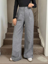 Women's Pleated Wide Leg Trousers