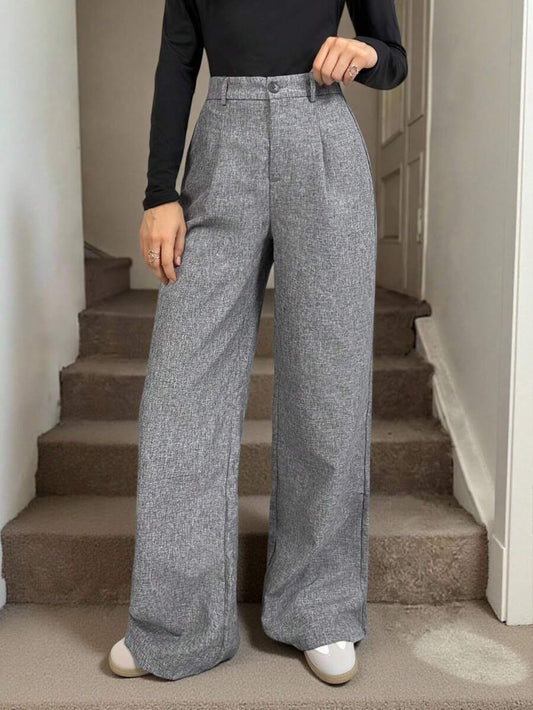 Women's Pleated Wide Leg Trousers