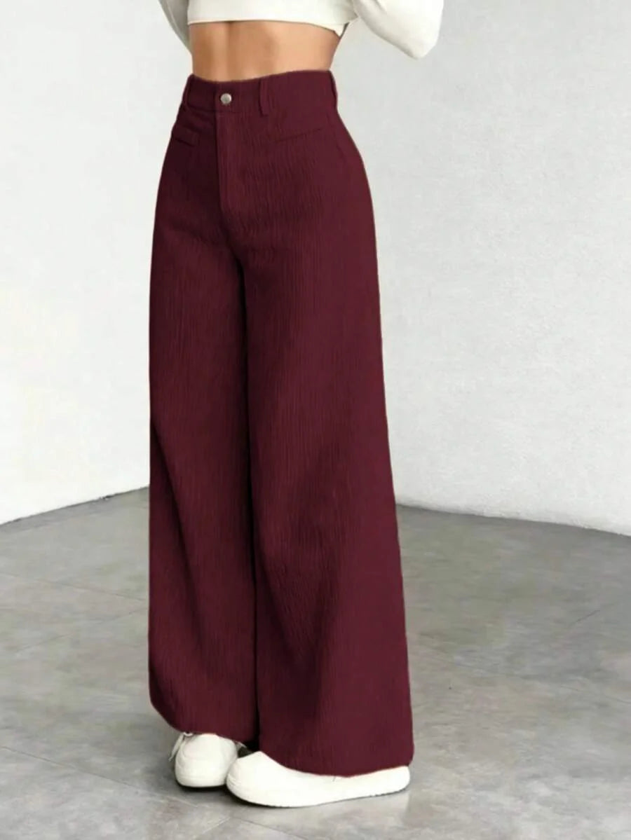 Women's Wide Leg Corduroy Trousers