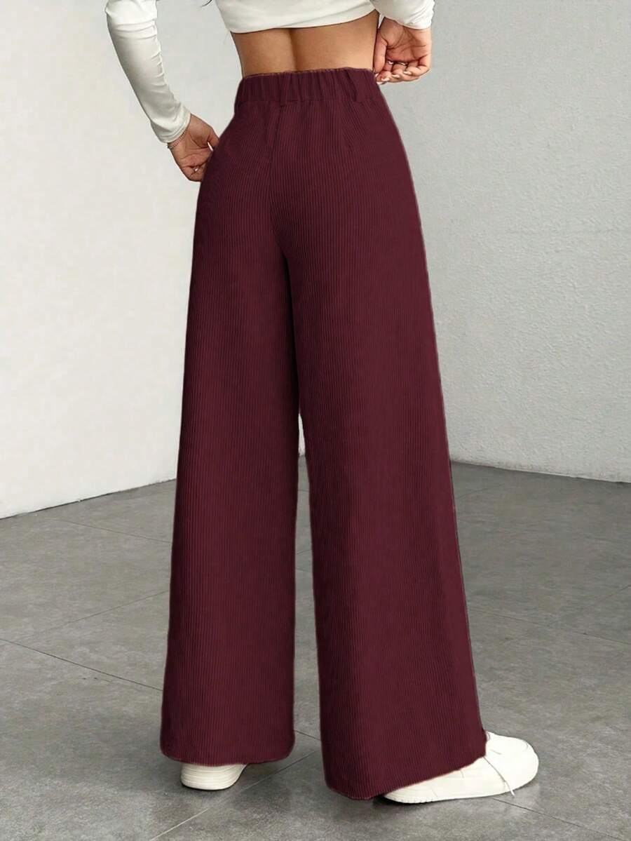 Women's Wide Leg Corduroy Trousers