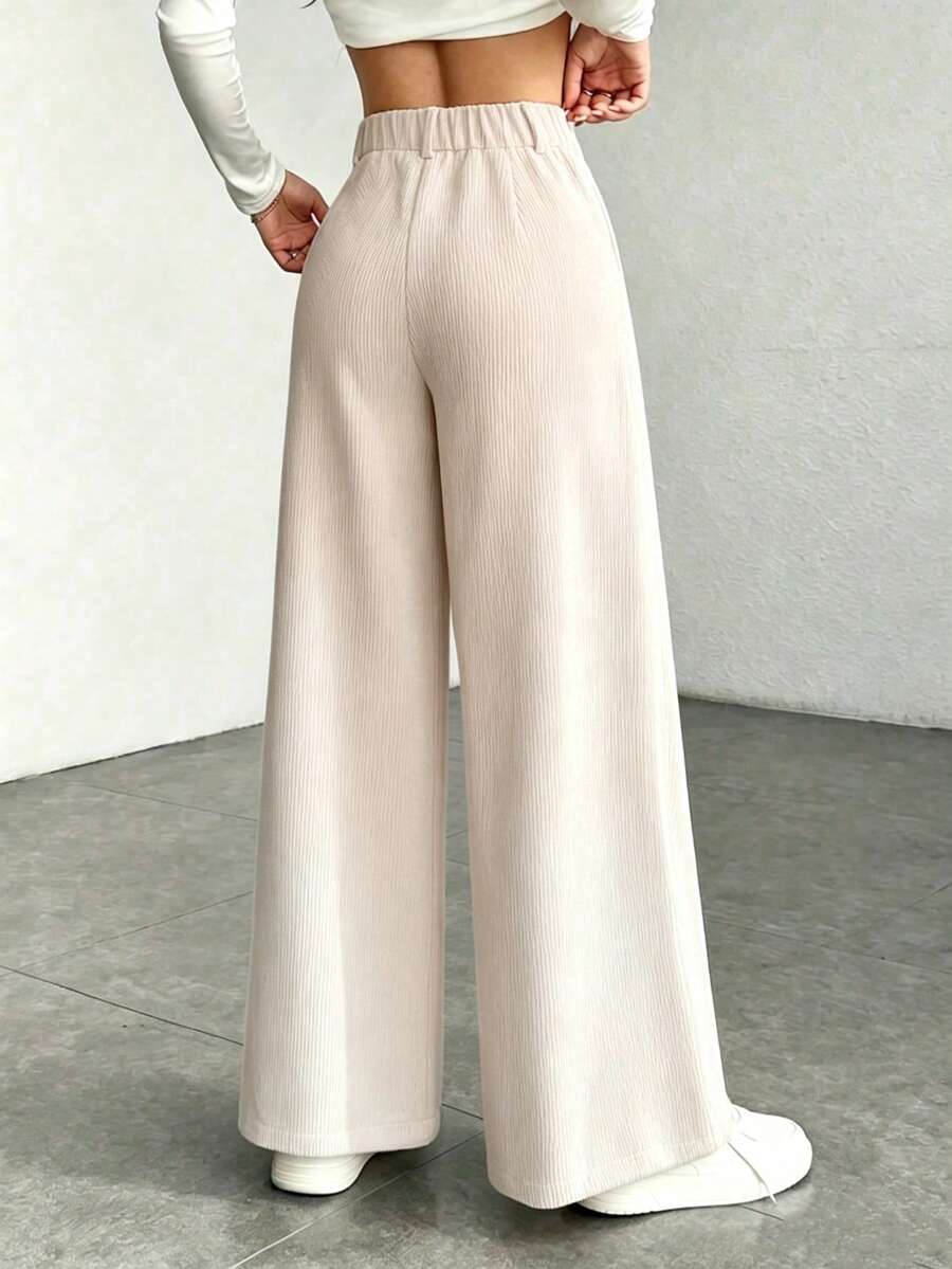 Women's Wide Leg Corduroy Trousers