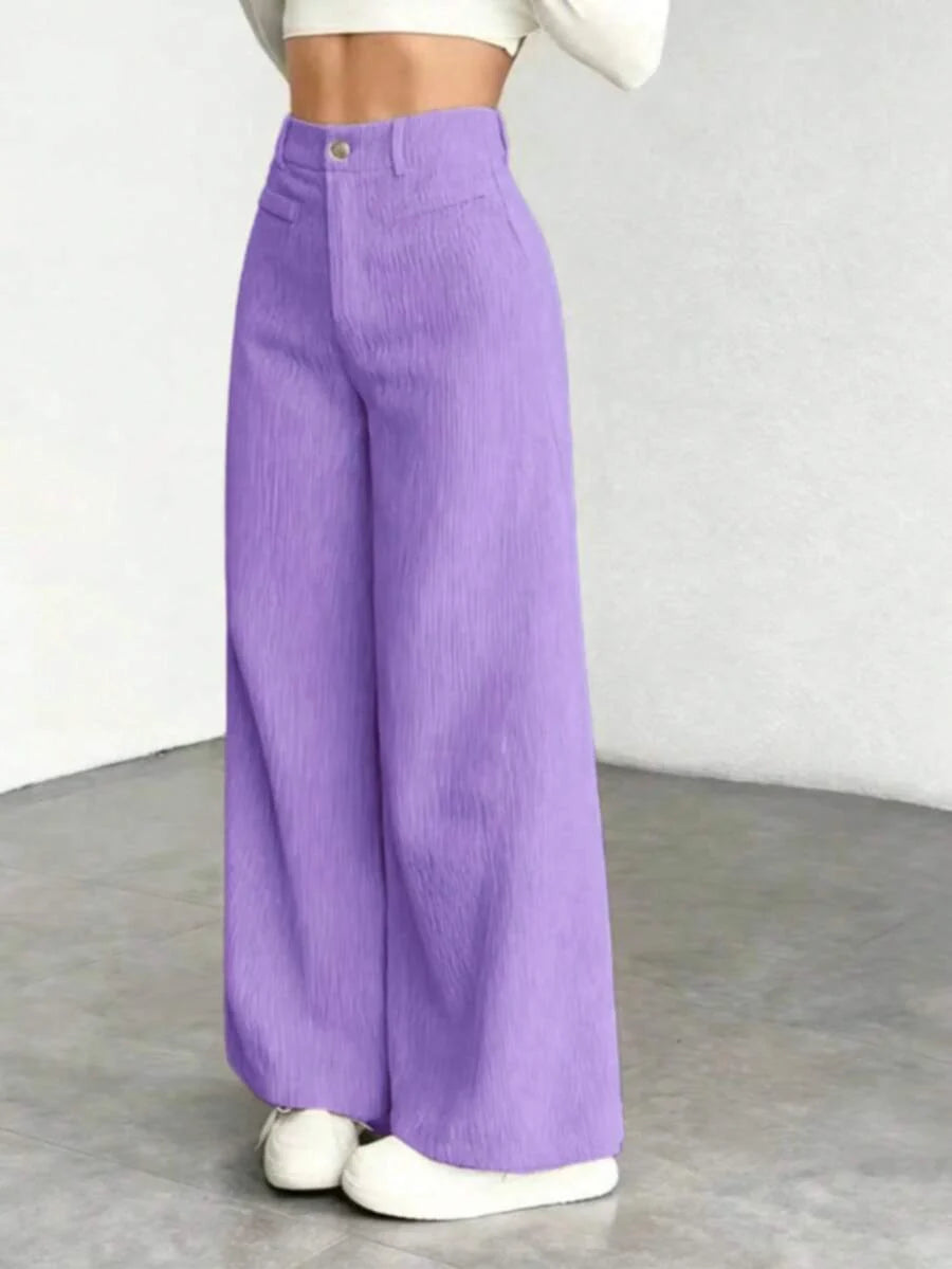 Women's Wide Leg Corduroy Trousers
