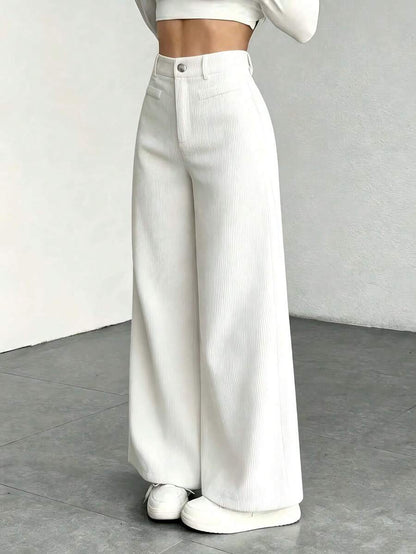 Women's Wide Leg Corduroy Trousers