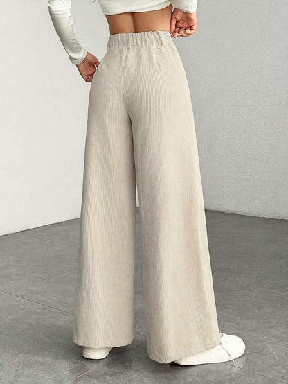 Women's Wide Leg Corduroy Trousers