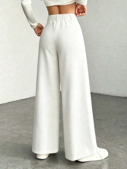 Women's Wide Leg Corduroy Trousers