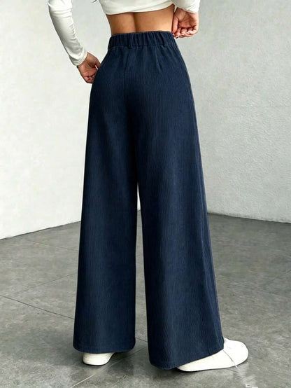 Women's Wide Leg Corduroy Trousers