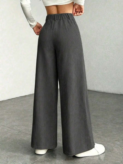 Women's Wide Leg Corduroy Trousers