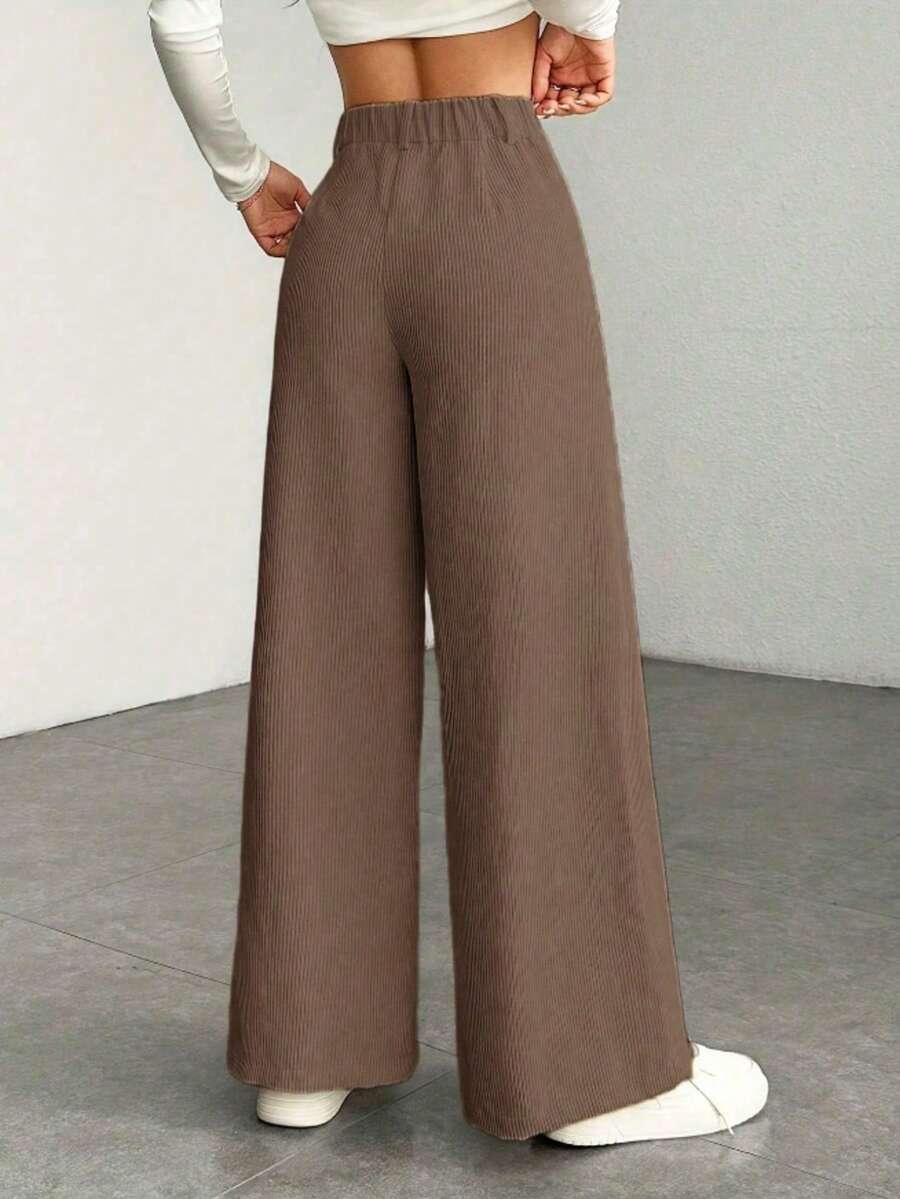 Women's Wide Leg Corduroy Trousers