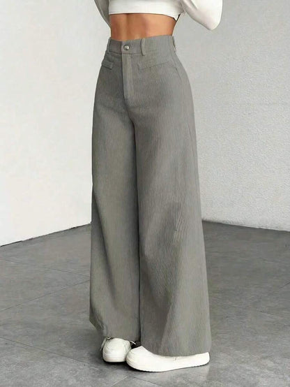 Women's Wide Leg Corduroy Trousers