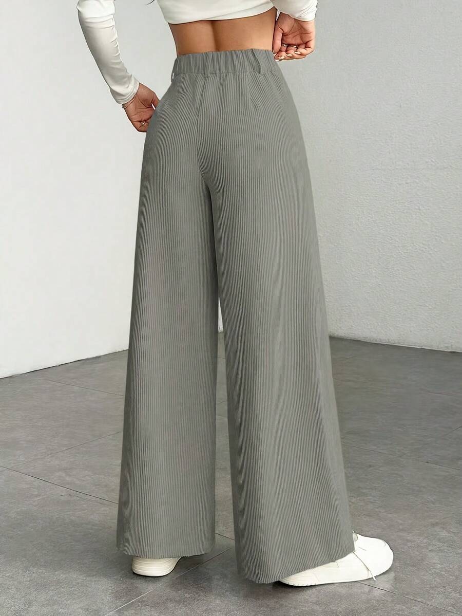 Women's Wide Leg Corduroy Trousers