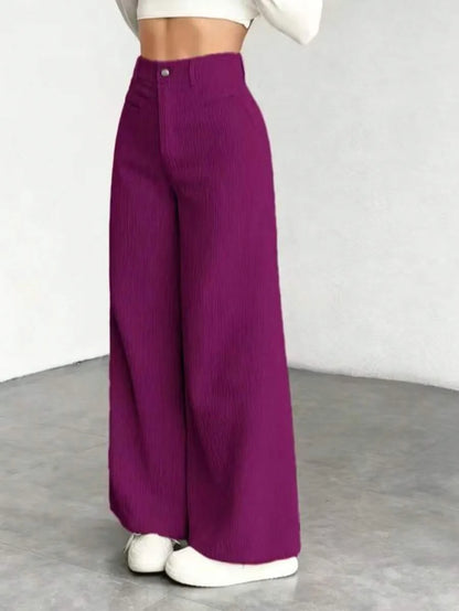 Women's Wide Leg Corduroy Trousers