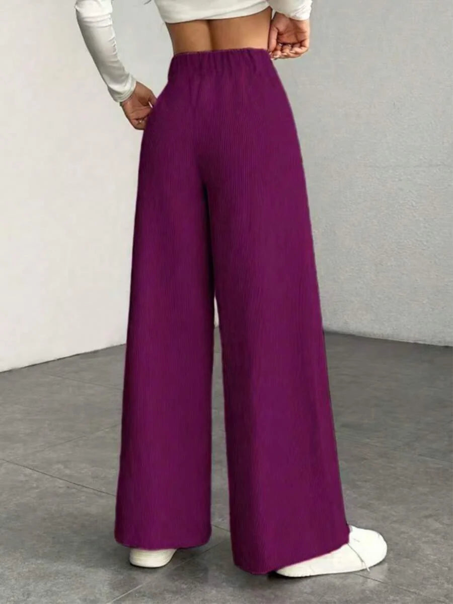 Women's Wide Leg Corduroy Trousers