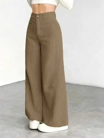 Women's Wide Leg Corduroy Trousers