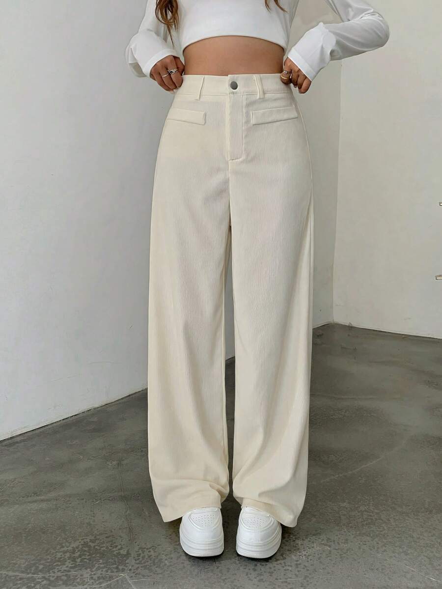 Women's Wide Leg Corduroy Trousers