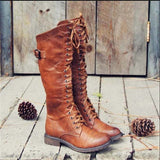Women's Lace Up Knee Boots