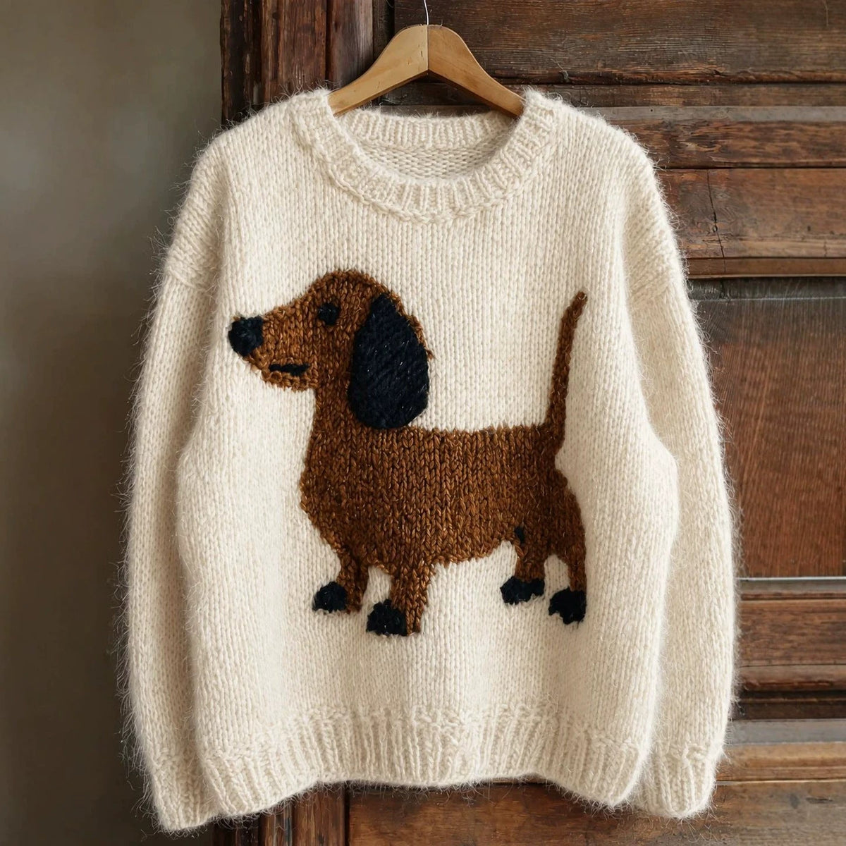 Women's Dachshund Chunky Knit Sweater