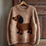 Women's Dachshund Chunky Knit Sweater