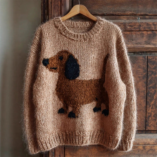 Women's Dachshund Chunky Knit Sweater