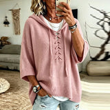 Women's Oversized Hooded Knit Sweater