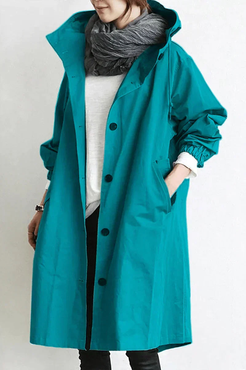 Women's Oversized Hooded Trench Coat