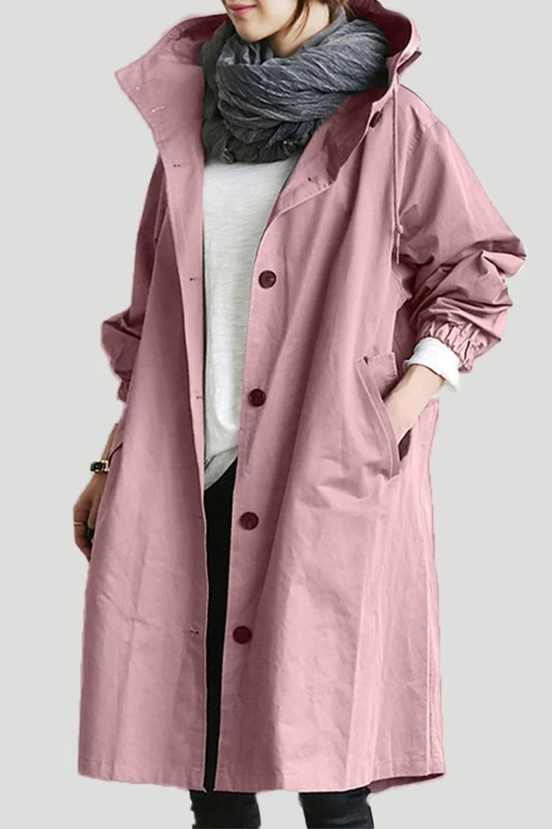 Women's Oversized Hooded Trench Coat