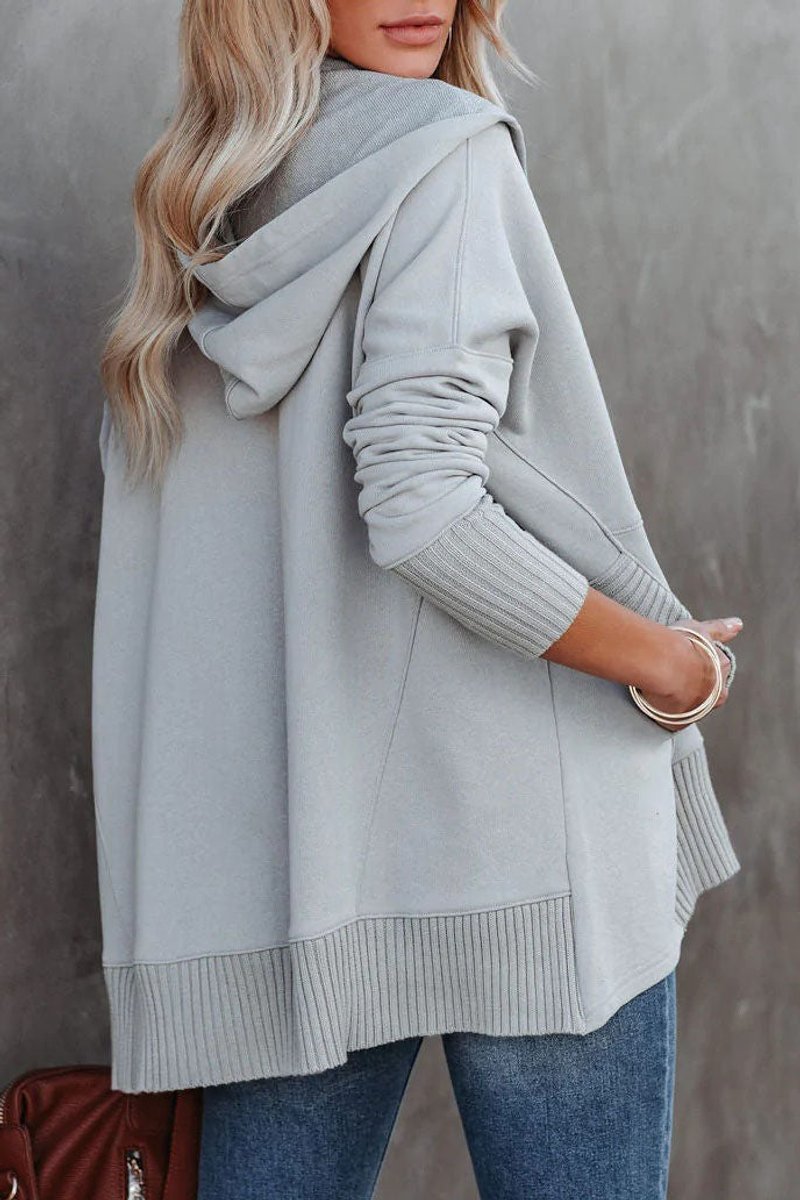 Women's Oversized Snap Front Hoodie