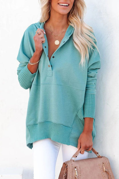Women's Oversized Snap Front Hoodie