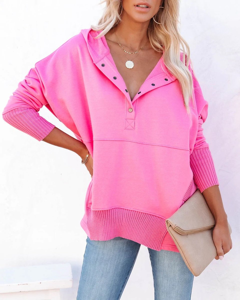 Women's Oversized Snap Front Hoodie