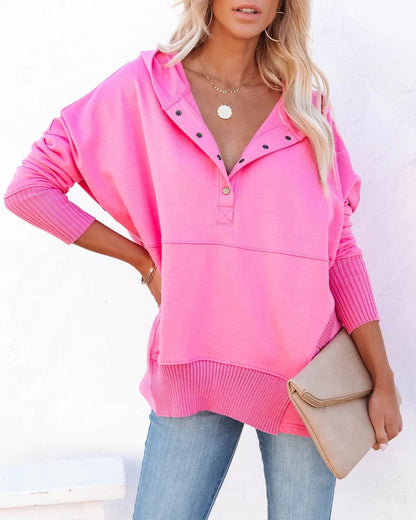 Women's Oversized Snap Front Hoodie