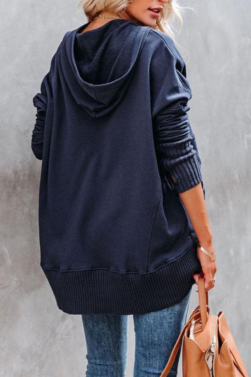 Women's Oversized Snap Front Hoodie