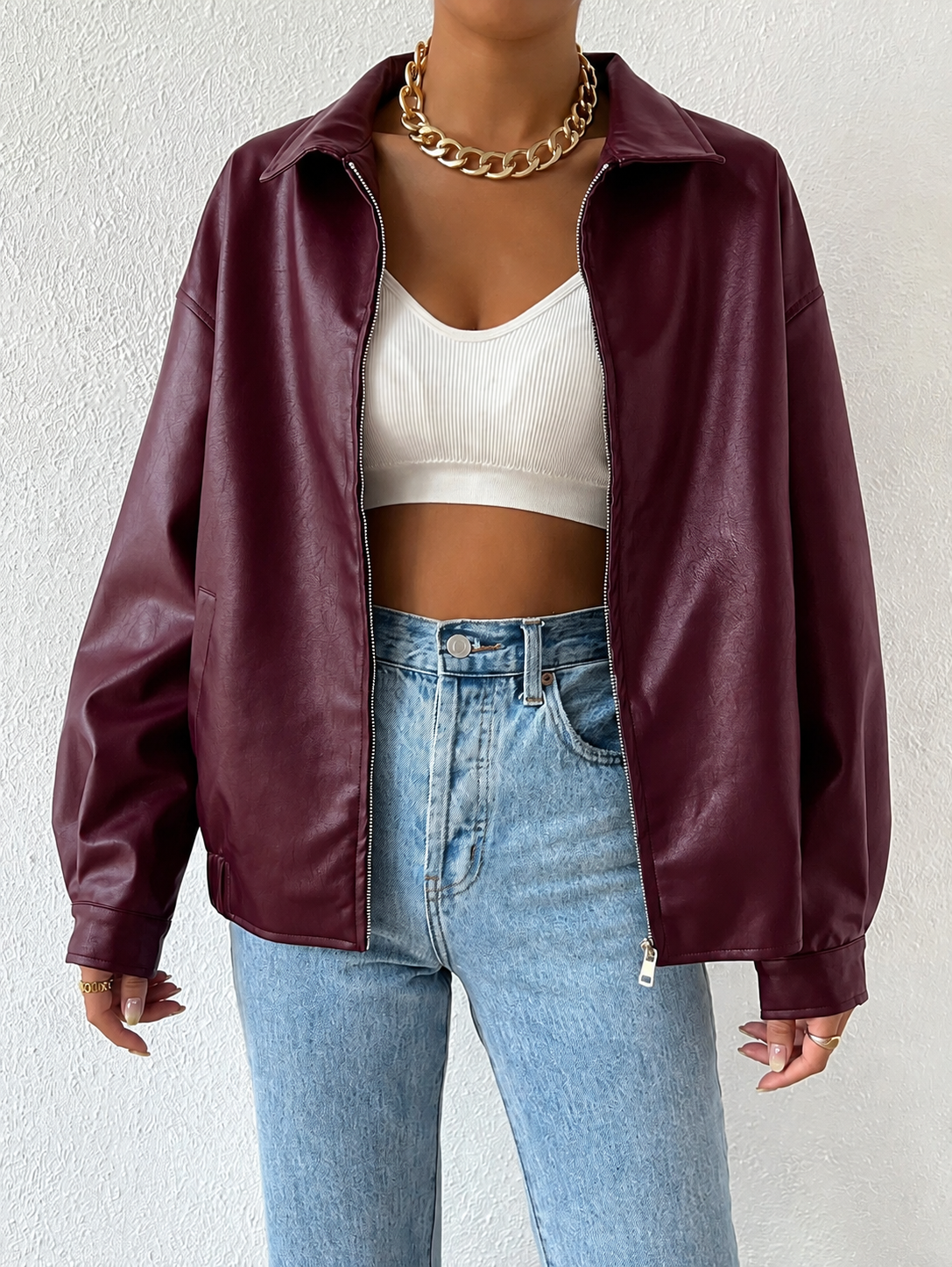 Women's Oversized Drop Shoulder Jacket