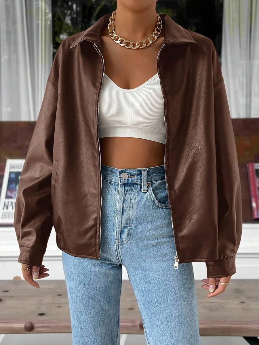 Women's Oversized Drop Shoulder Jacket