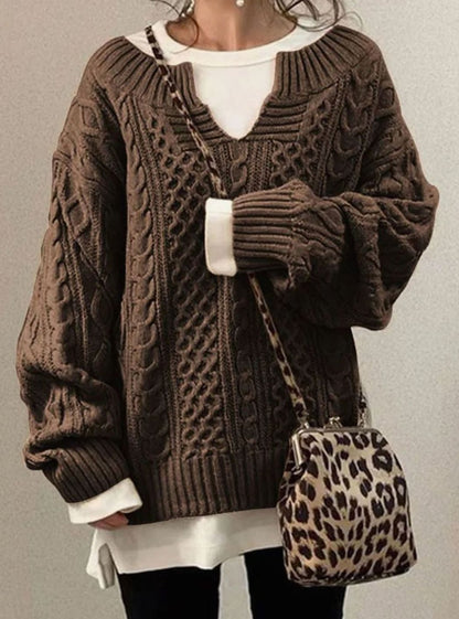 Women's Cable Knit Oversized Sweater
