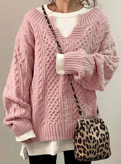 Women's Cable Knit Oversized Sweater