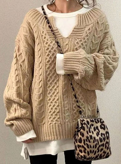 Women's Cable Knit Oversized Sweater