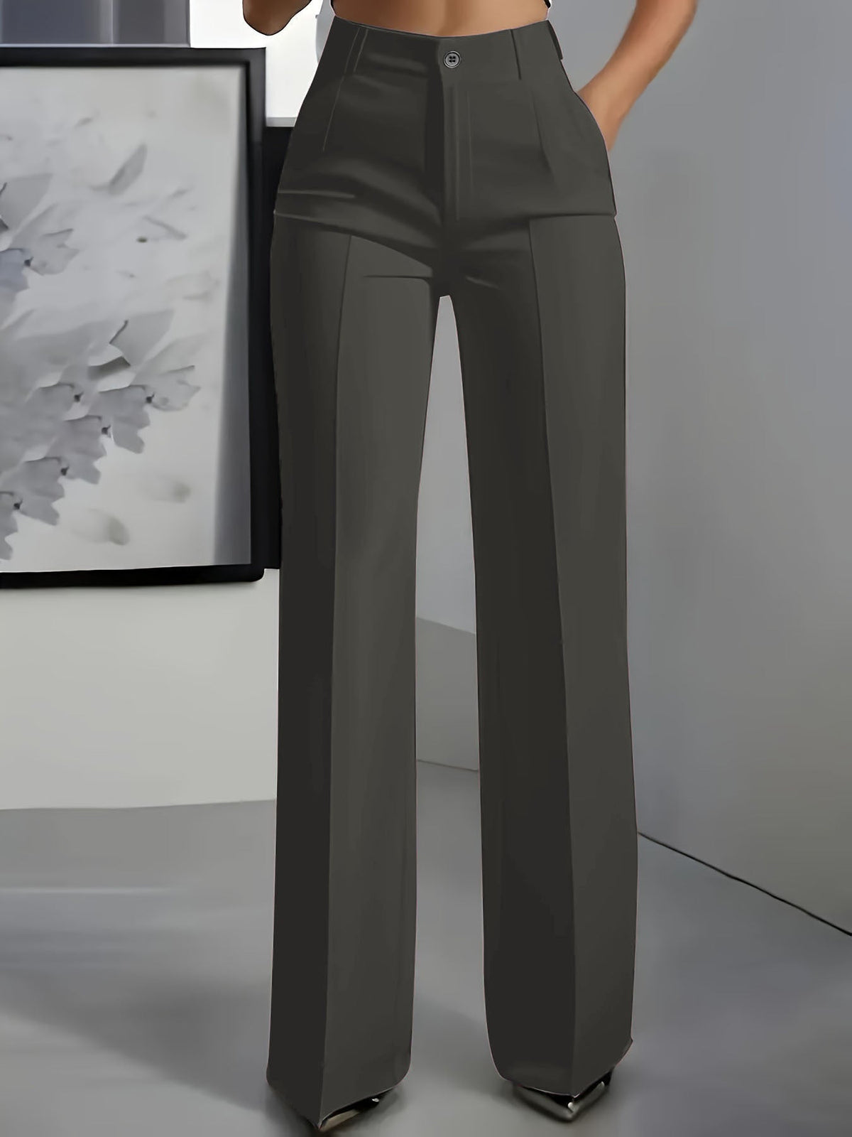 Women's High Waisted Tailored Trousers