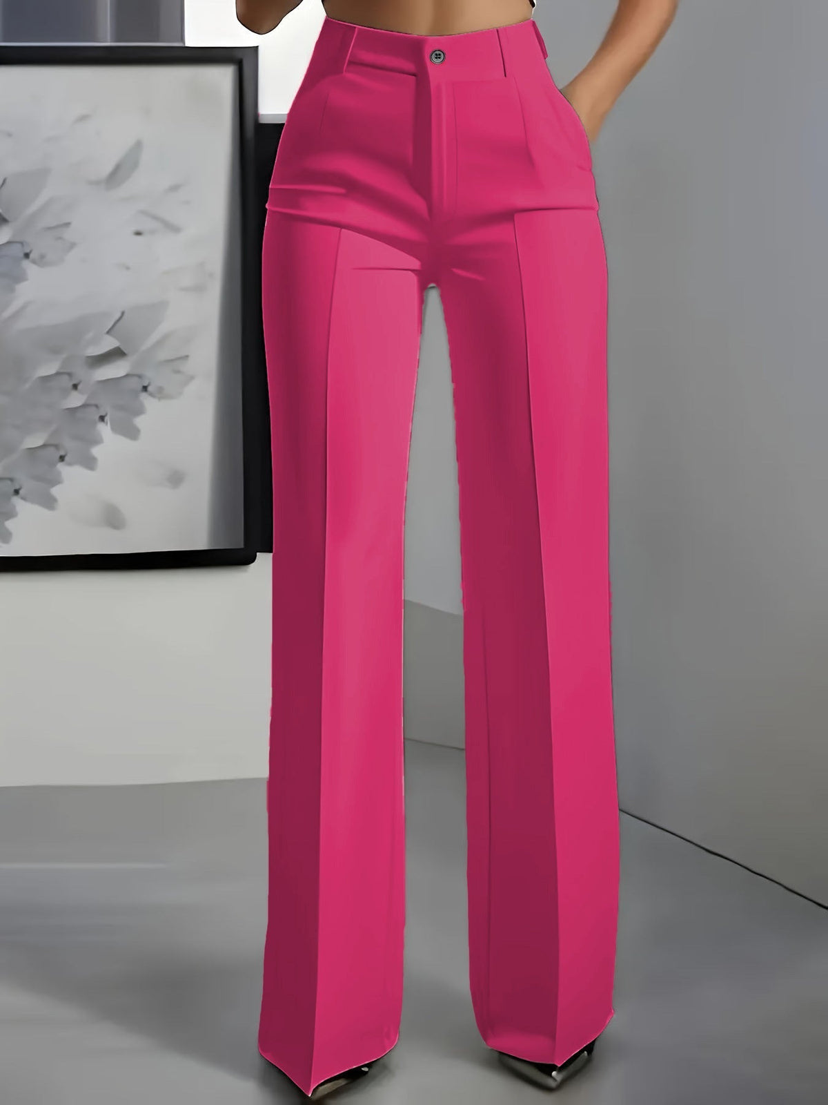 Women's High Waisted Tailored Trousers