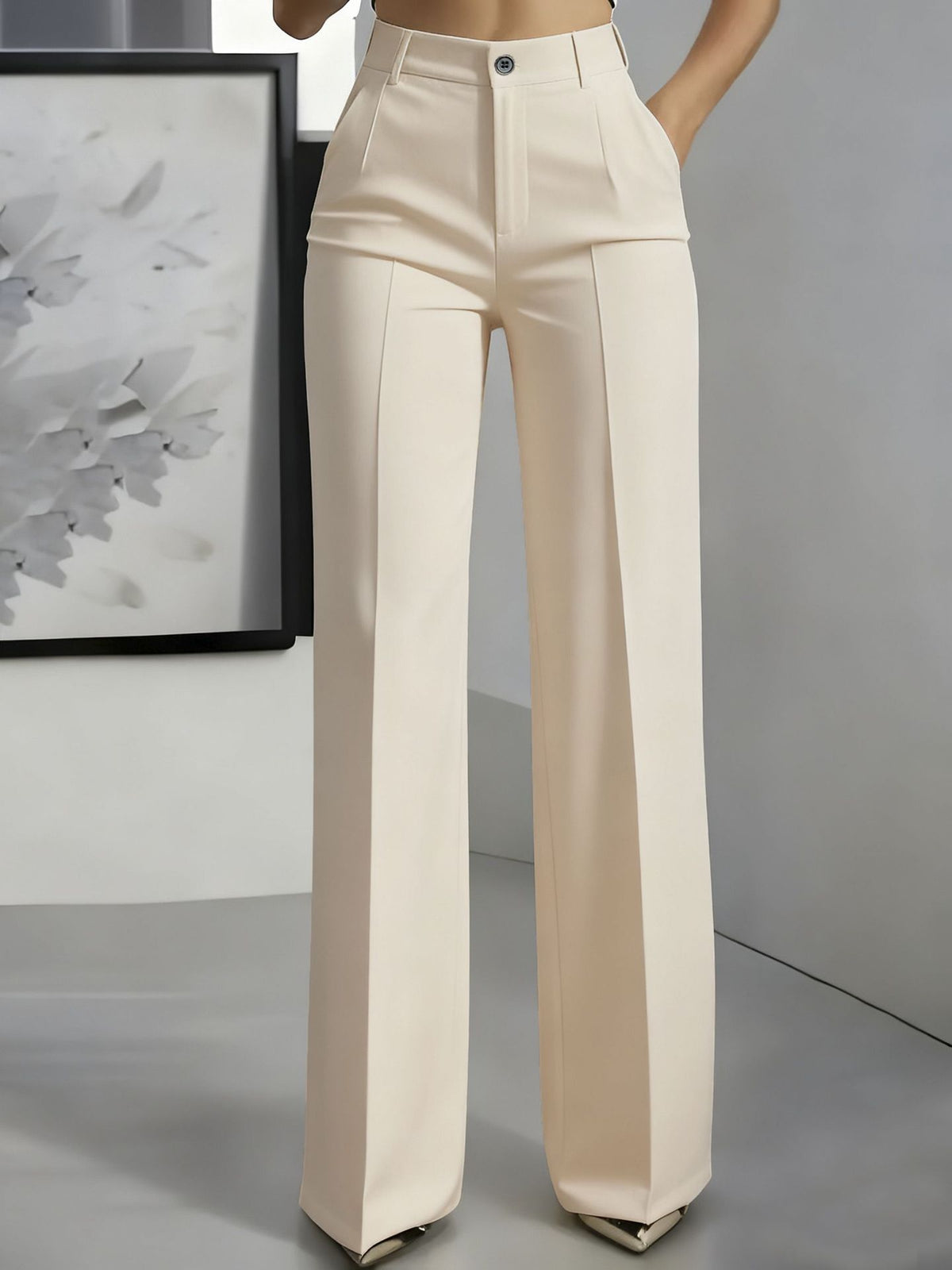Women's High Waisted Tailored Trousers
