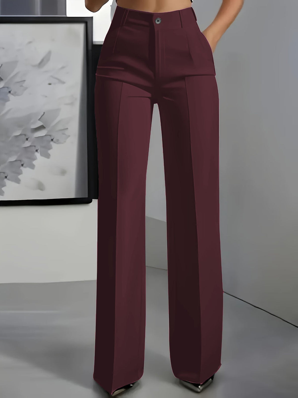 Women's High Waisted Tailored Trousers