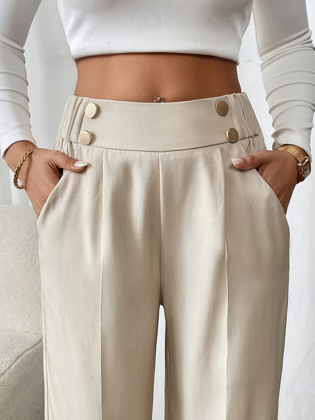 Women's High Waisted Trousers