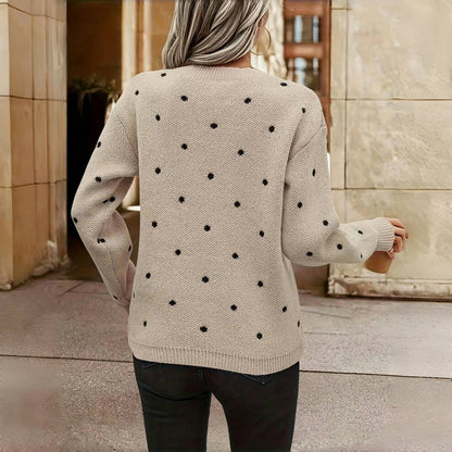 Women's Polka Dot Knit Sweater