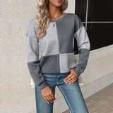 Women's Check Colour Block Sweatshirt