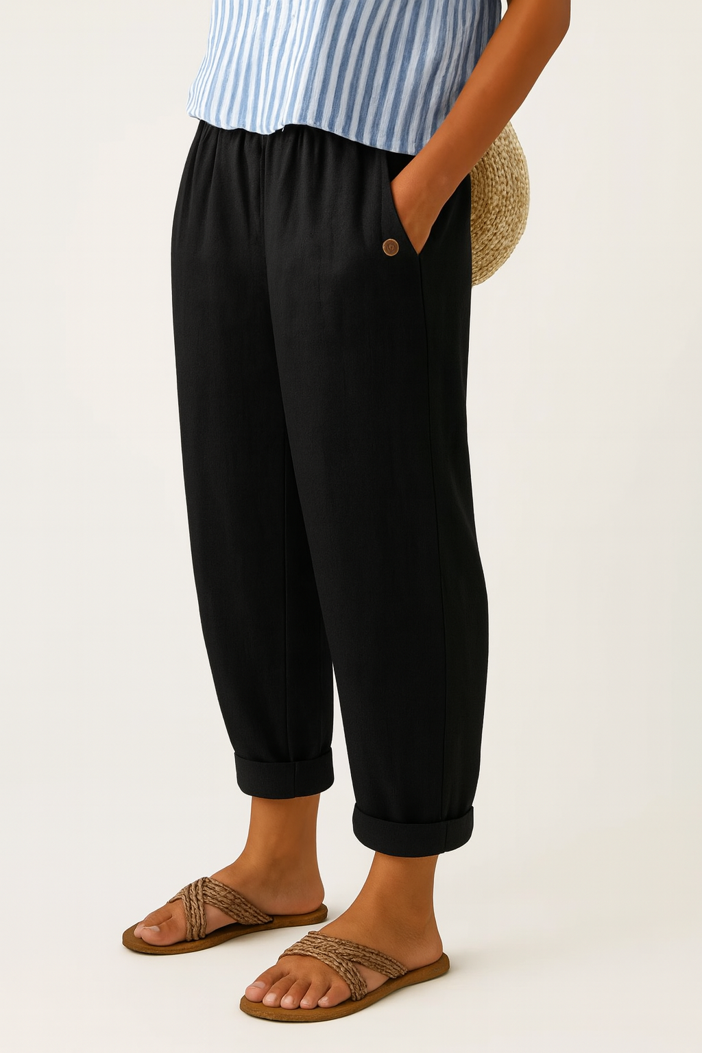 Women's Relaxed Linen Casual Trousers