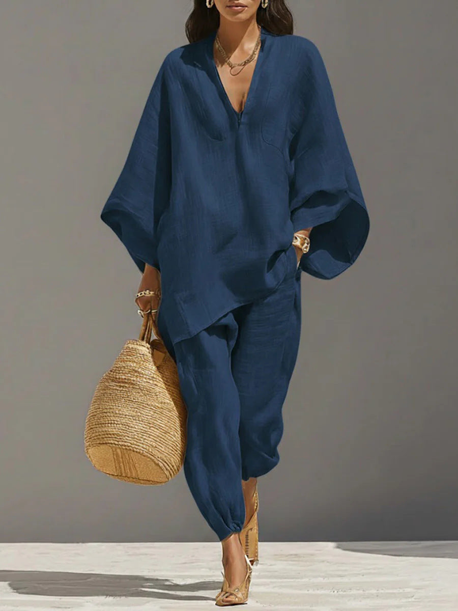 Women's Relaxed Trouser Linen Set