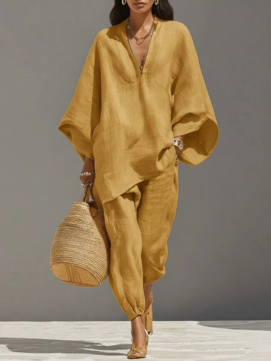 Women's Relaxed Trouser Linen Set